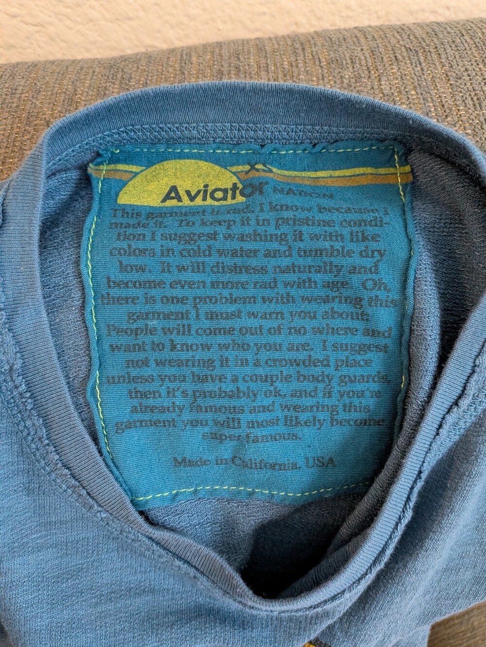 Aviator Nation Blue Muscle Tank Bear California State Park Seeker X-Small - Picture 6 of 8